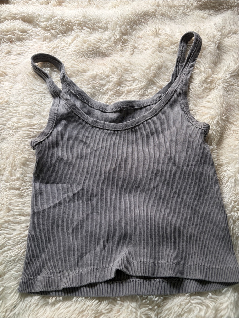 Classic Ribbed Tank Top - Slate Gray